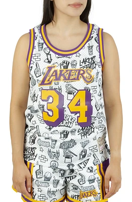 DOODLE SWINGMAN SHAQUILLE O'NEAL LOS ANGELES LAKERS 1996-97 JERSEY