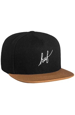 THE WOOL SCRIPT STRAPBACK HAT IN