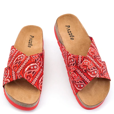 SANTANA-03 CRISS-CROSS BAND SANDALS