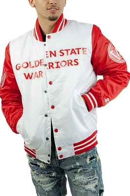 GOLDEN STATE WARRIORS WHITE RED JACKET