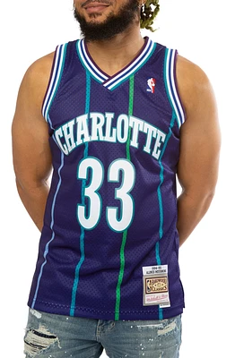 ALONZO MOURNING CHARLOTTE HORNETS 1994-95 ALTERNATE SWINGMAN JERSEY