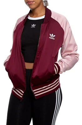 SATIN BOMBER TRACK JACKET