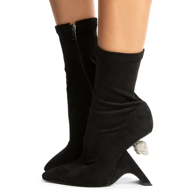 RAFFI-2 BEDAZZLED SKULL BOOTIE