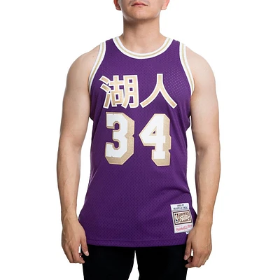 LOS ANGELES LAKERS 1996-97 SHAQUILLE O'NEAL SWINGMAN JERSEY