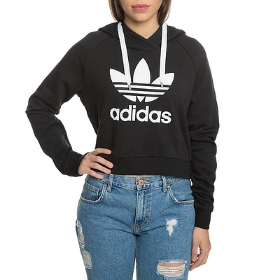 WOMEN'S TREFOIL CROP HOODIE