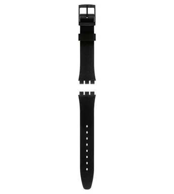 GENT BLACK TEXTURED SILICONE STRAP