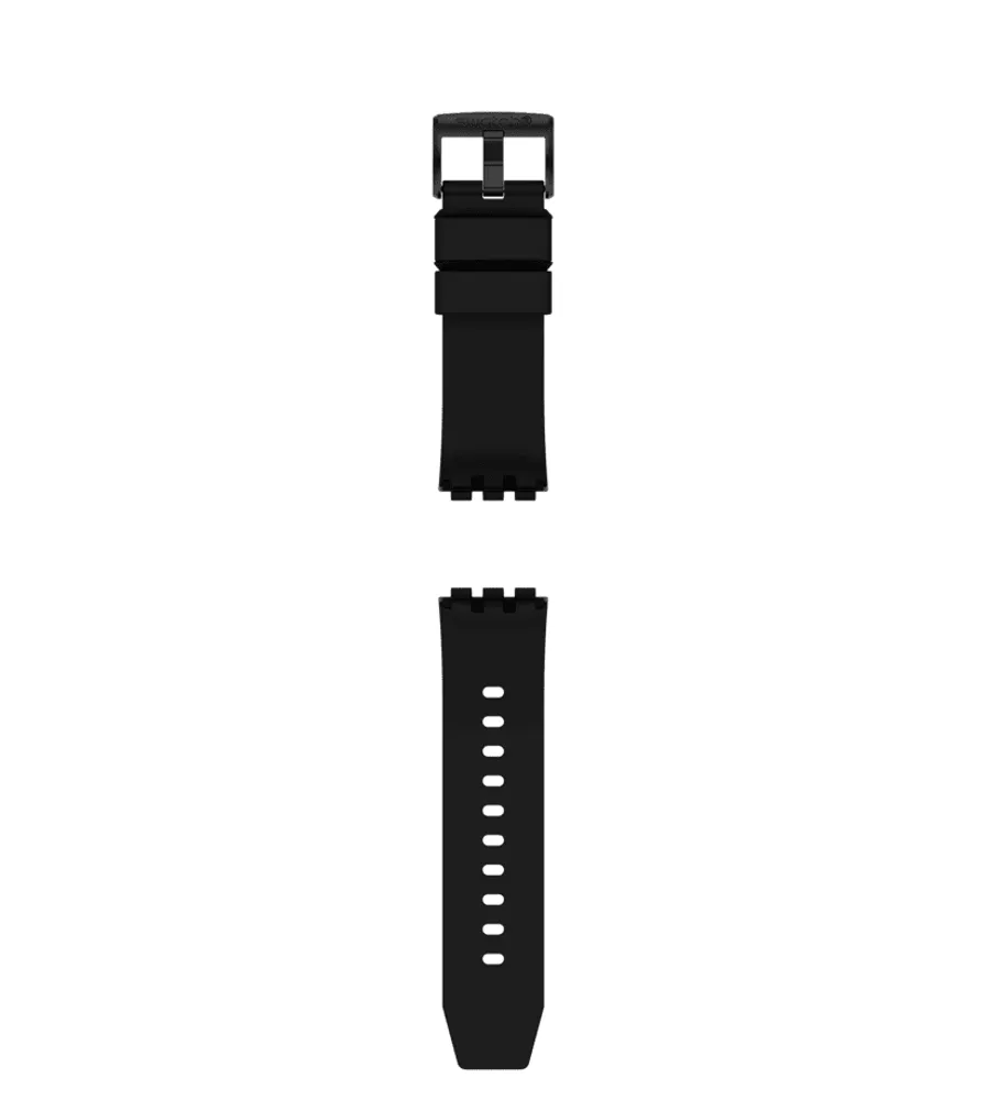 BIG BOLD BLACK SILICONE STRAP