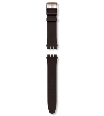 NEW GENT BROWN SILICONE STRAP