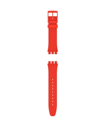 NEW GENT RED SILICONE STRAP