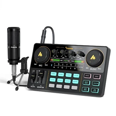 MAONOCASTER Lite Portable All-In-One Podcast Production Studio AU-AM200-S1