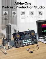 MAONOCASTER Lite Portable All-In-One Podcast Production Studio AU-AM200-S1