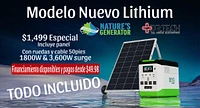 Natures Generator Lithium 1800 / 3600W surge