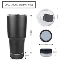 Stainless steel Tumbler with speaker 20onz