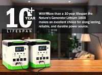 Natures Generator Lithium 1800 / 3600W surge