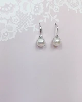 Sterling Silver Cubic Zirconia Pearl Earrings 152288