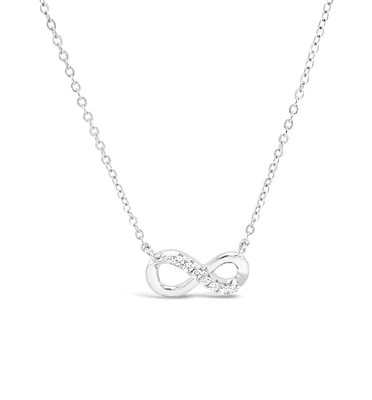 Sterling Silver Infinity Cubic Zirconia Necklace 153807