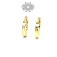 Gold Plated Sterling Silver Cubic Zirconia Huggies 132843