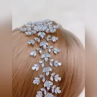Bridal Silver Cubic Zirconia Headband