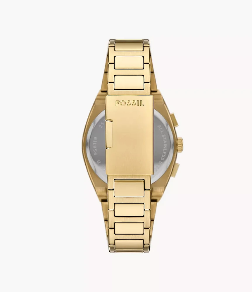 Fossil Everett Chronograph Gold-Tone Stainless Steel Watch FS6119 154458