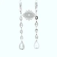Sterling Silver Teardrop Cubic Zirconia Earrings 153414