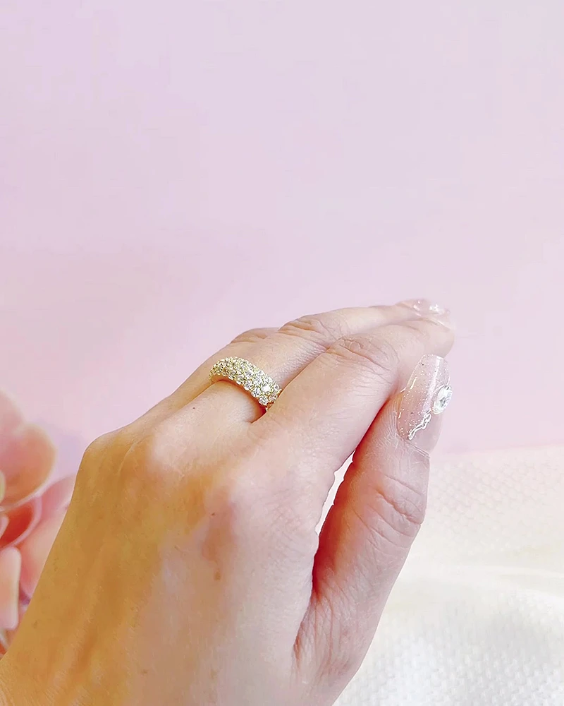 Bitter Sweet Gold Plated Sterling Silver Cubic Zirconia Ring 153258