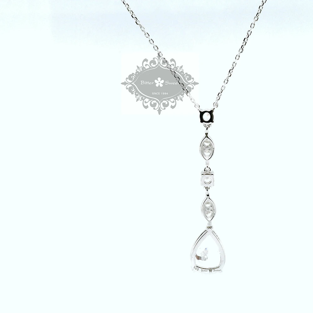 Sterling Silver Cubic Zirconia Necklace 153416