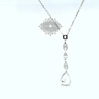 Sterling Silver Cubic Zirconia Necklace 153416