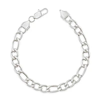 Stainless Steel Silver 7mm Figaro Bracelet 148741