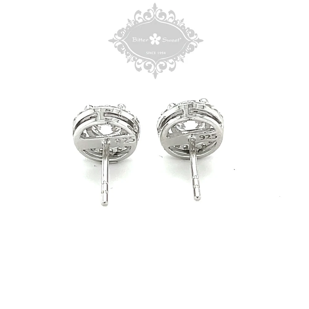 Sterling Silver Cubic Zirconia Round Studs 139377