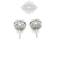 Sterling Silver Cubic Zirconia Round Studs 139377