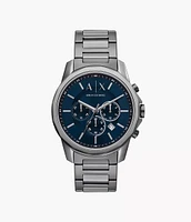 Armani Exchange Chronograph Gunmetal Stainless Steel Watch 154687