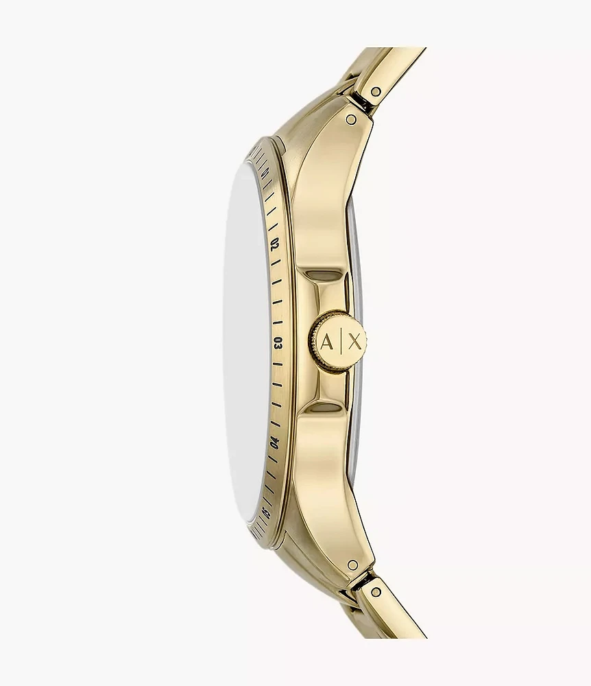 Armani Exchange Multifunction Gold-Tone Stainless Steel Watch 154686
