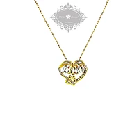 Gold Plated Sterling Silver Cubic Zirconia Mom Necklace