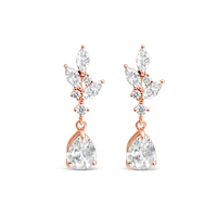 Bridal Rose Gold  Cubic Zirconia Earrings 155168