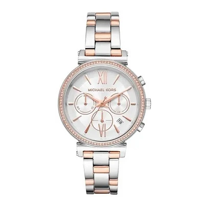 Michael Kors Sofie Chronograph Quartz White Dial Two Tone 131683