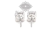 Sterling Silver Cubic Zirconia 8 Hearts 8 Arrows 7mm Studs 118060