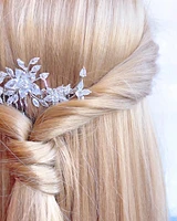 Bridal Silver Cubic Zirconia Hair Comb 143601