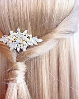 Bridal Gold Crystal Pearl Hair Comb