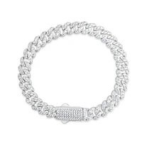 Sterling Silver Cubic Zirconia Cuban link Bracelet 155080