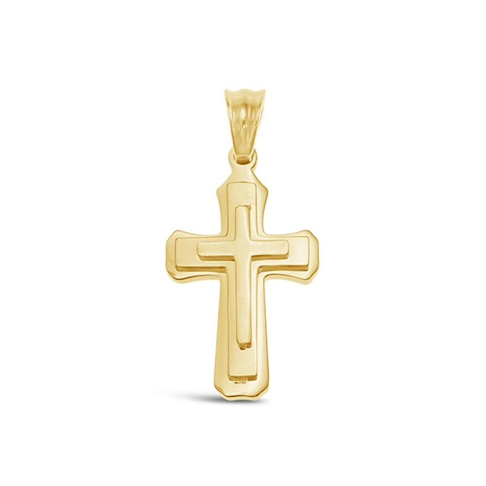 Stainless Steel Gold Cross Pendent 144105