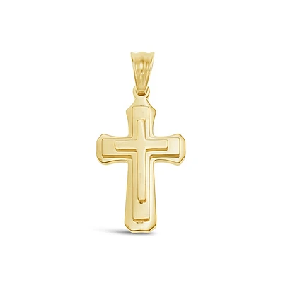 Stainless Steel Gold Cross Pendent 144105