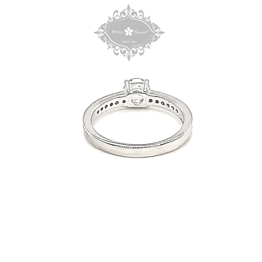 Sterling Silver Round Cubic Zirconia Ring 148067