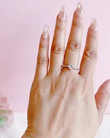 Sterling Silver Heart Cubic Zirconia Ring 151771
