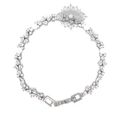 Bridal Silver Pearl Cubic Zirconia Bracelet 145923