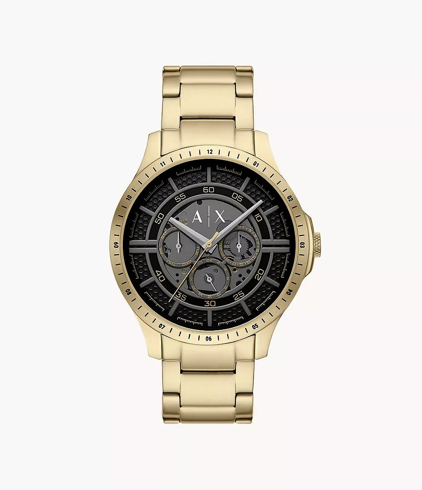 Armani Exchange Multifunction Gold-Tone Stainless Steel Watch 154686