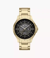 Armani Exchange Multifunction Gold-Tone Stainless Steel Watch 154686