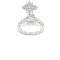 Sterling Silver Cubic Zirconia Oval Solitaire Ring