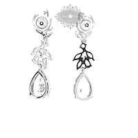 Bridal Silver Cubic Zirconia Drop Earrings 145932