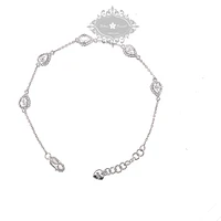 Sterling Silver Cubic Zirconia Teardrop Bracelet 146678