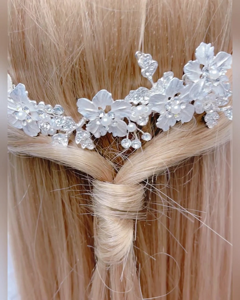 Bridal Silver Crystal Hair Comb 146847